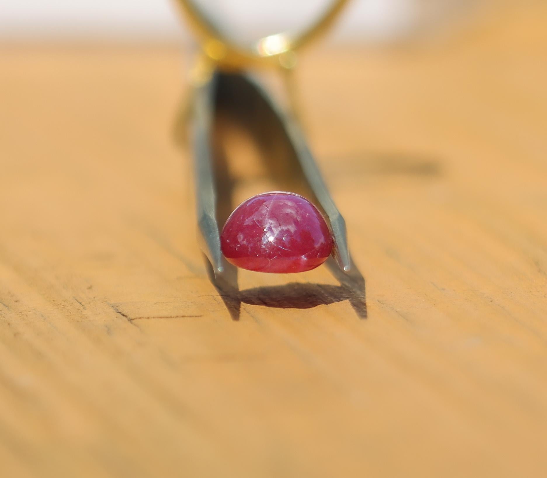 6,91 Karat Star Ruby Loser Edelstein Oval 11,7 x 9,3 mm im Zustand „Neu“ im Angebot in Columbus, OH
