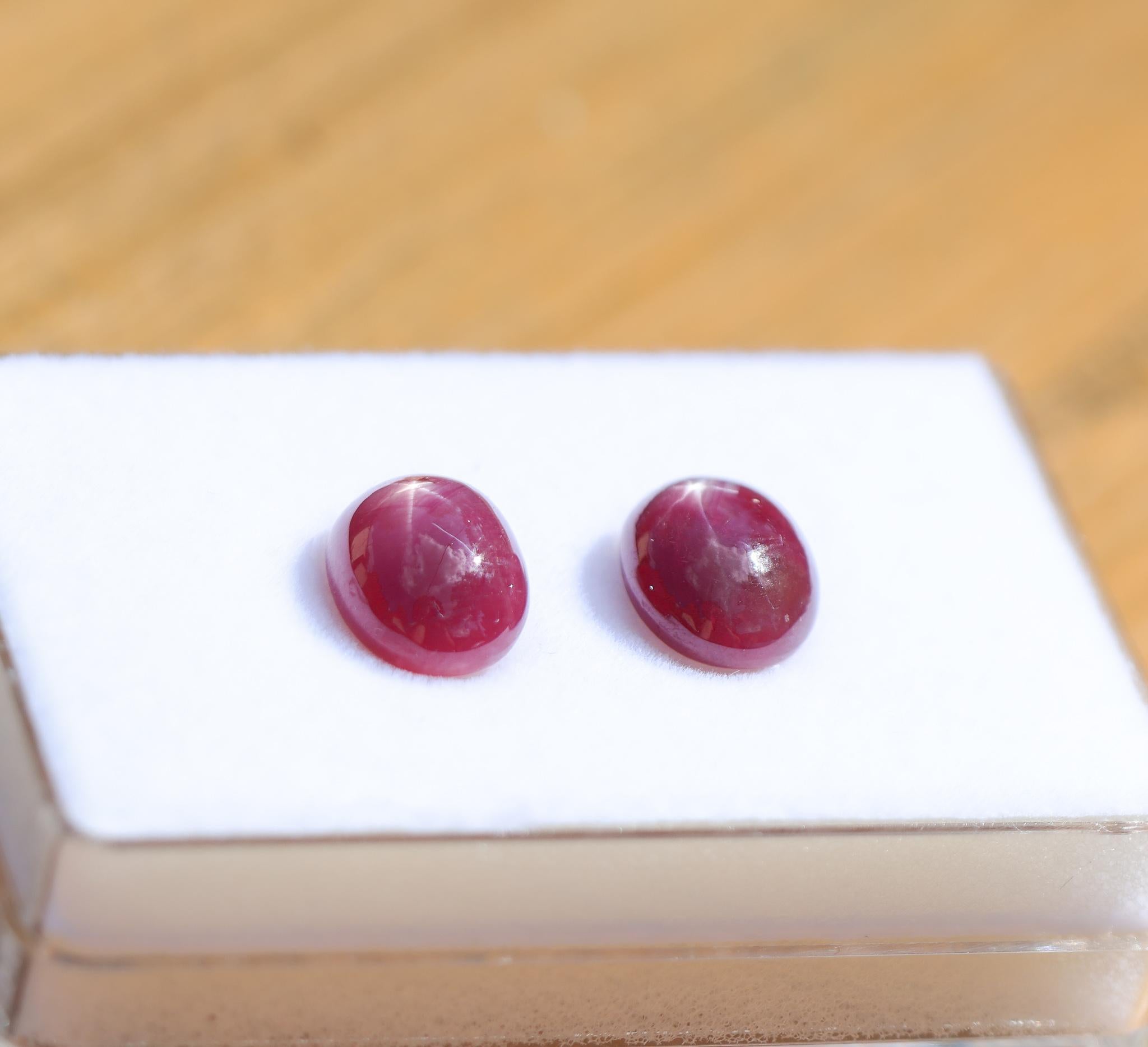 6,91 Karat Star Ruby Loser Edelstein Oval 11,7 x 9,3 mm im Angebot 2