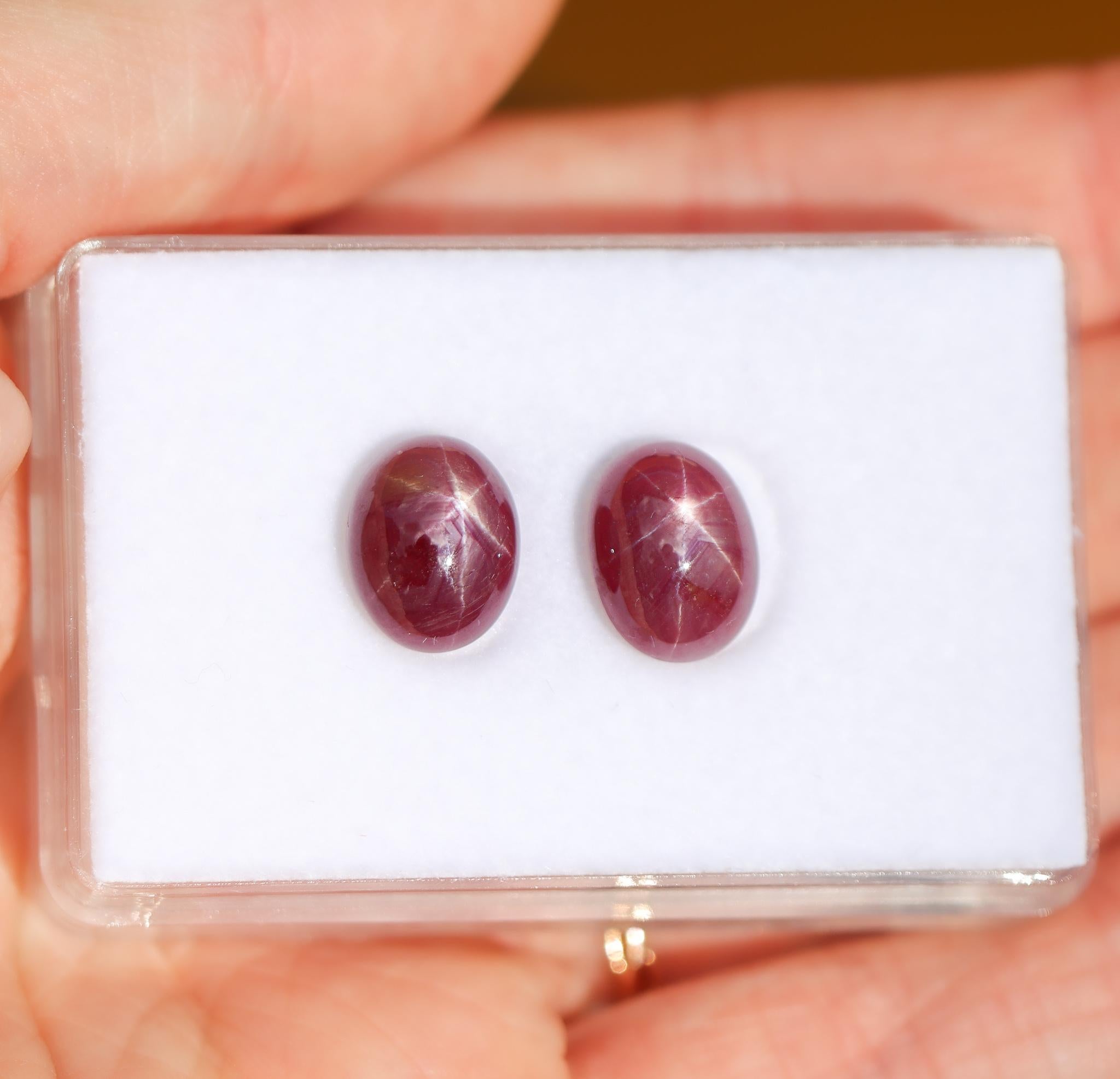 6,91 Karat Star Ruby Loser Edelstein Oval 11,7 x 9,3 mm im Angebot 3