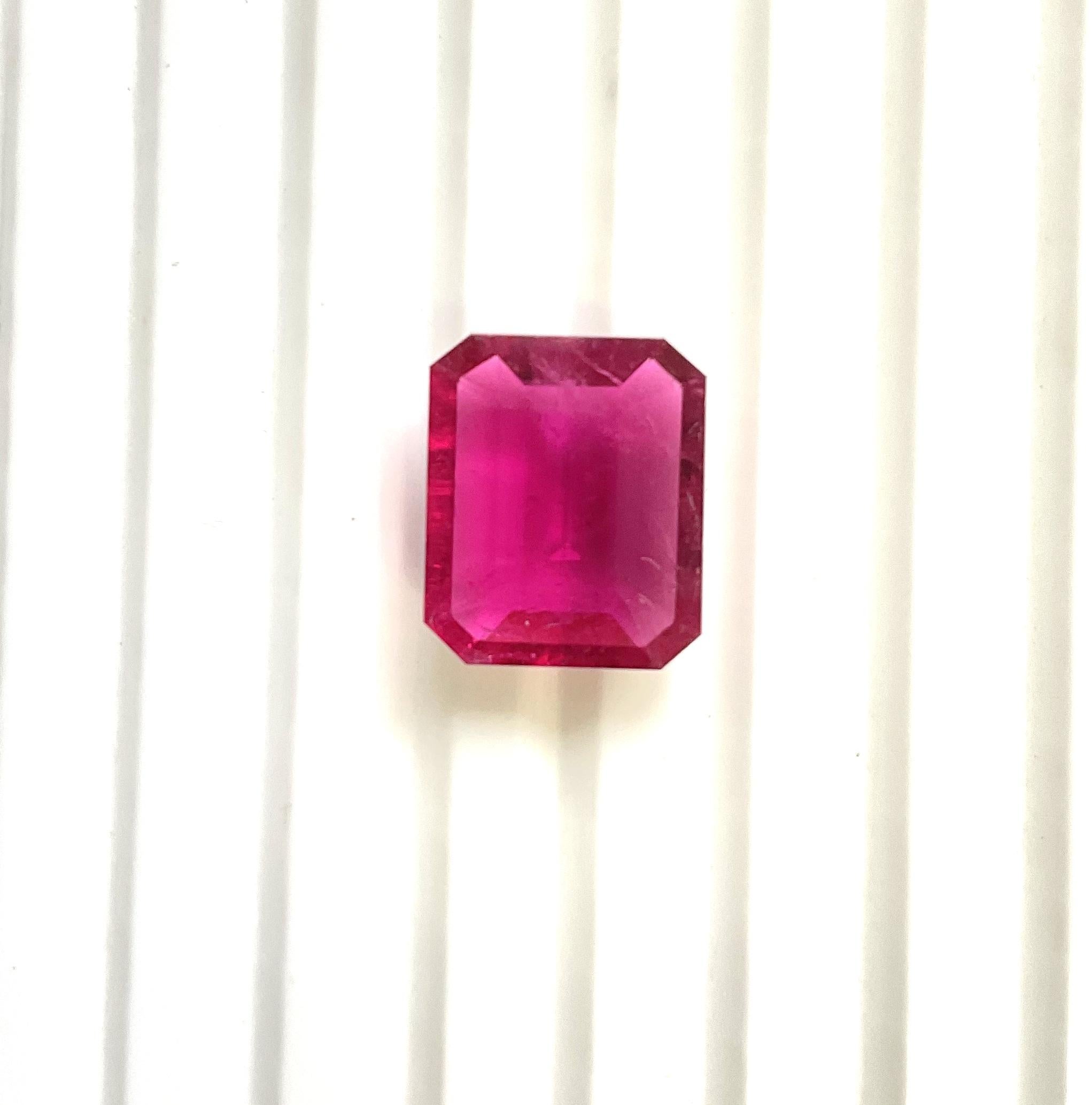 6.91 Carats Rubellite Tourmaline Octa Faceted Cut stone Top Quality Natural gem im Zustand „Neu“ im Angebot in Jaipur, RJ