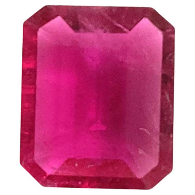 6.91 Carats Rubellite Tourmaline Octa Faceted Cut stone Top Quality Natural gem