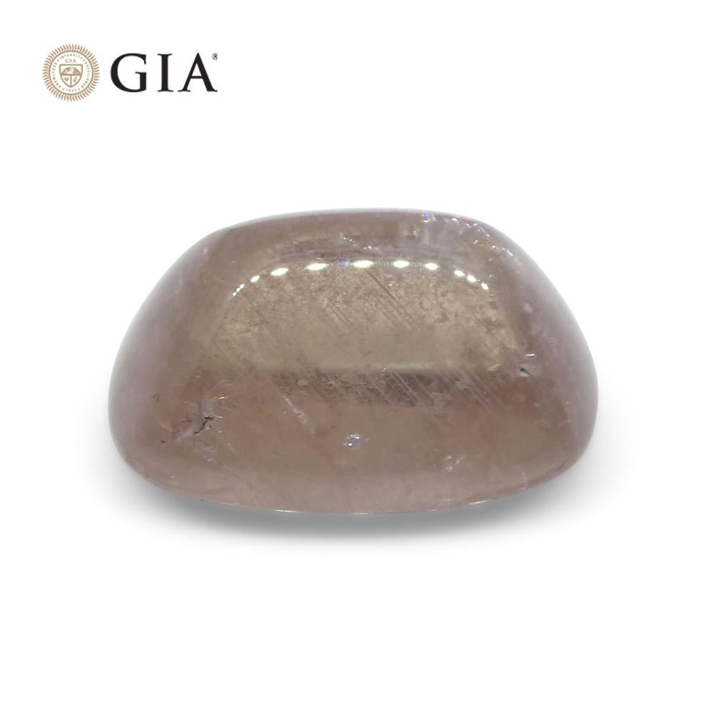 6.91ct Cushion Sugarloaf Cabochon Purplish Pink Sapphire GIA Certified Madagasca For Sale 4