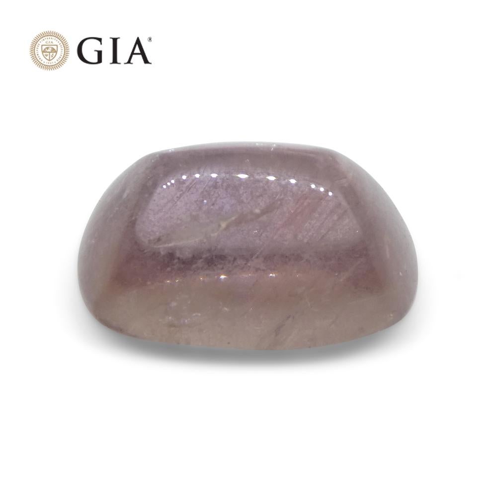 6.91ct Cushion Sugarloaf Cabochon Purplish Pink Sapphire GIA Certified Madagasca For Sale 5