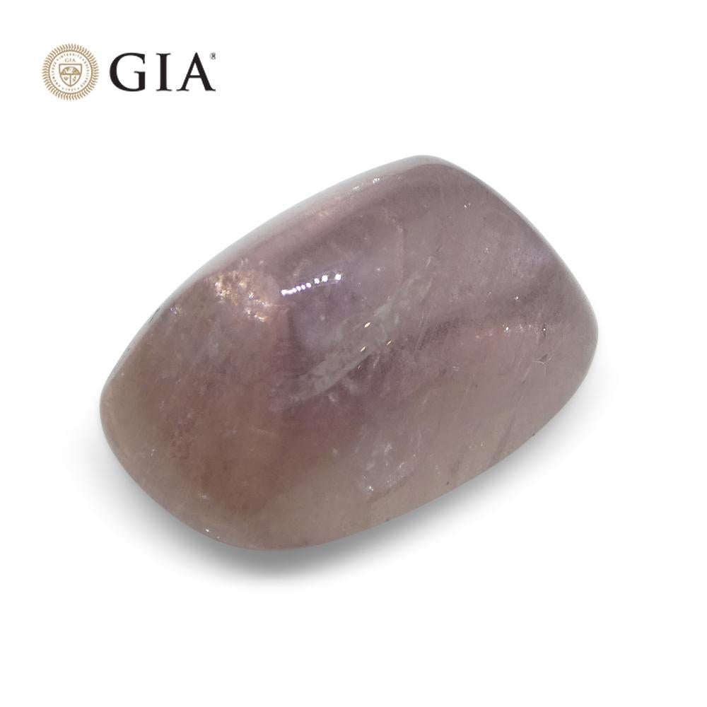 6.91ct Cushion Sugarloaf Cabochon Purplish Pink Sapphire GIA Certified Madagasca For Sale 6