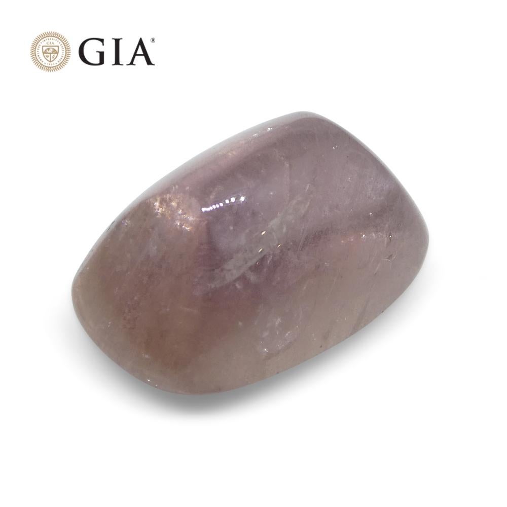 6.91ct Cushion Sugarloaf Cabochon Purplish Pink Sapphire GIA Certified Madagasca en vente 6