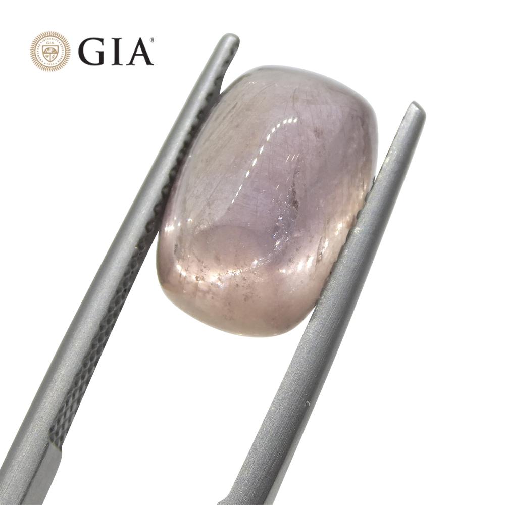 6.91ct Cushion Sugarloaf Cabochon Purplish Pink Sapphire GIA Certified Madagasca In New Condition For Sale In Toronto, Ontario