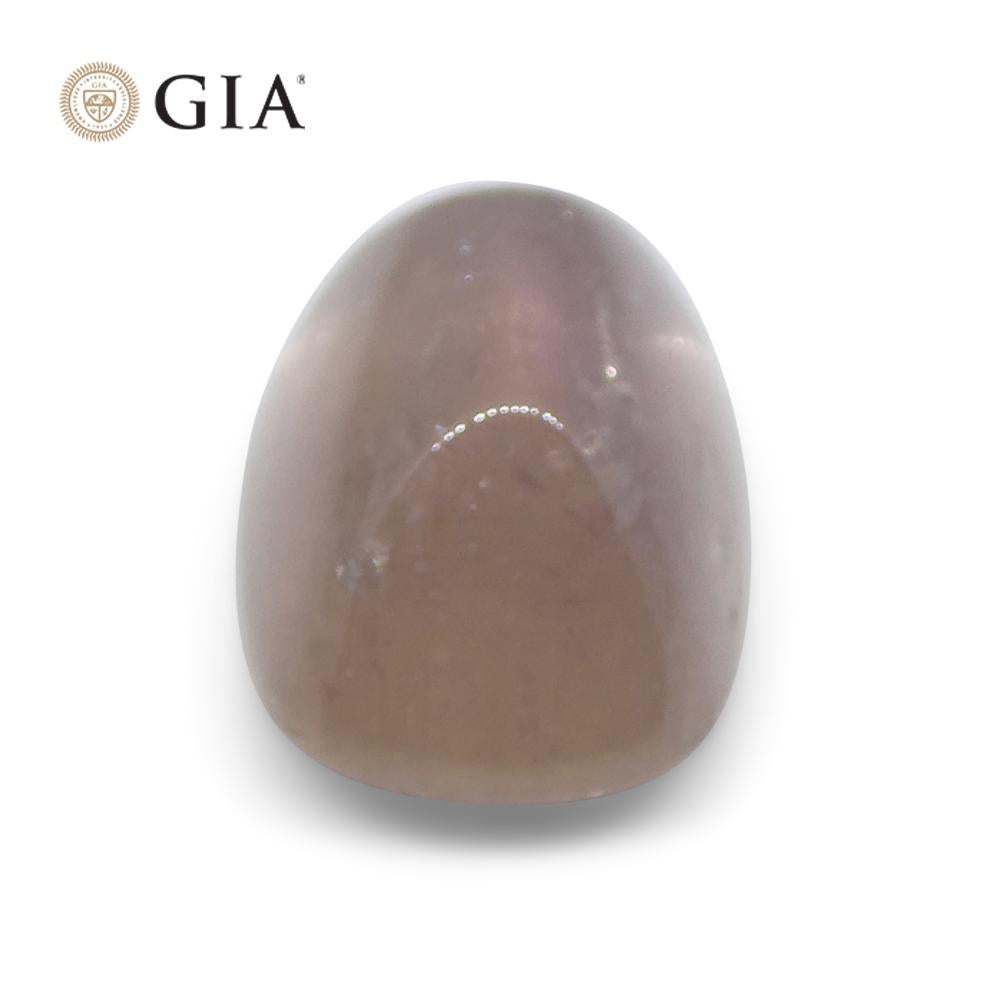 6.91ct Cushion Sugarloaf Cabochon Purplish Pink Sapphire GIA Certified Madagasca For Sale 3