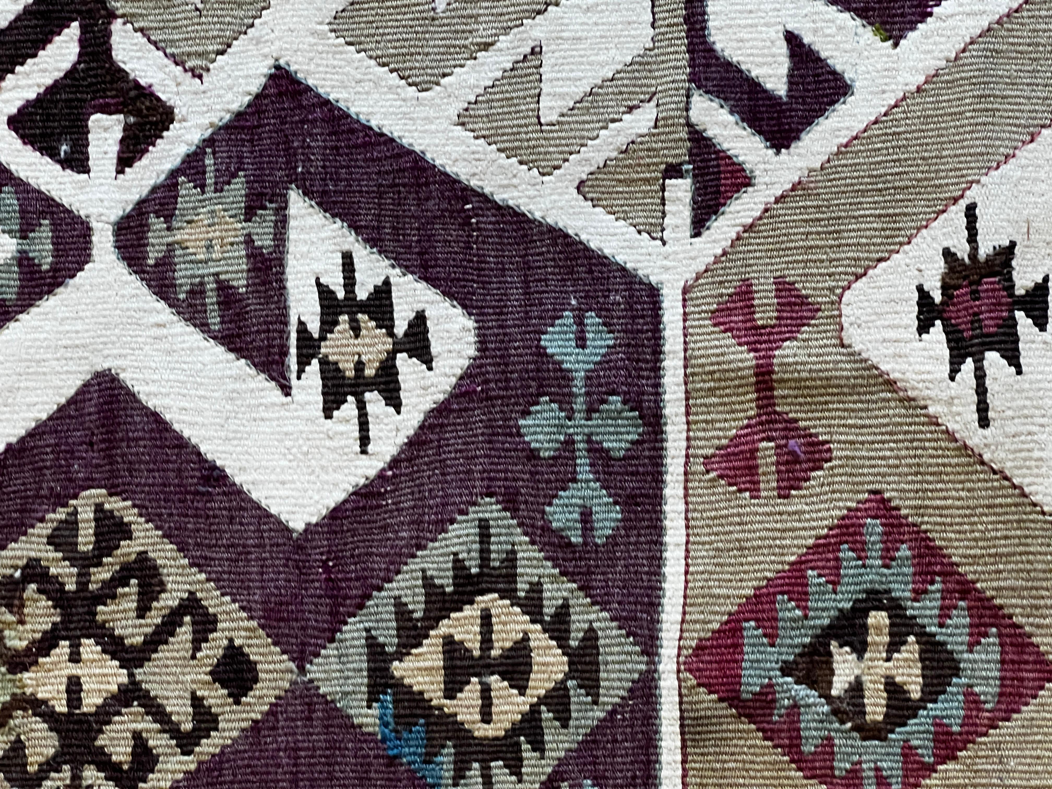 Tissé à la main 693 - Paire de pièces en kilim du Caucase en vente