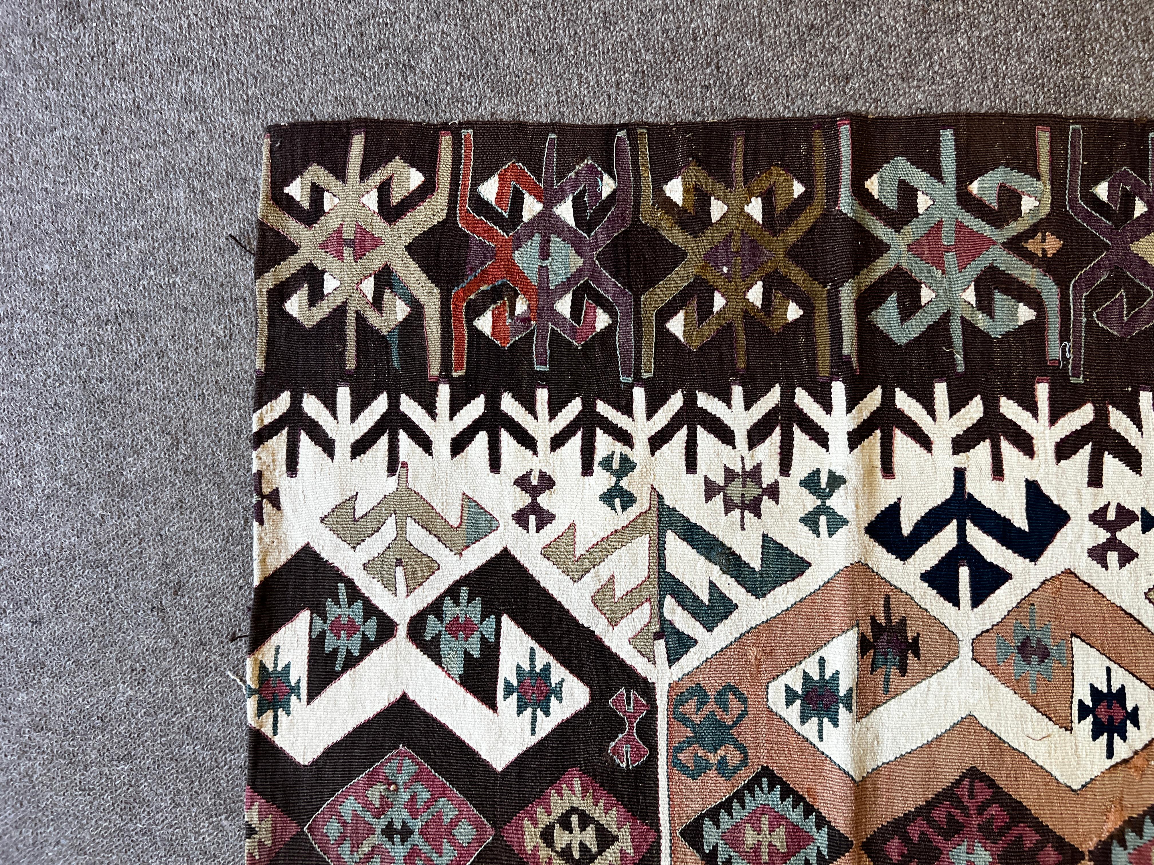 693 - Paire de pièces en kilim du Caucase en vente 1