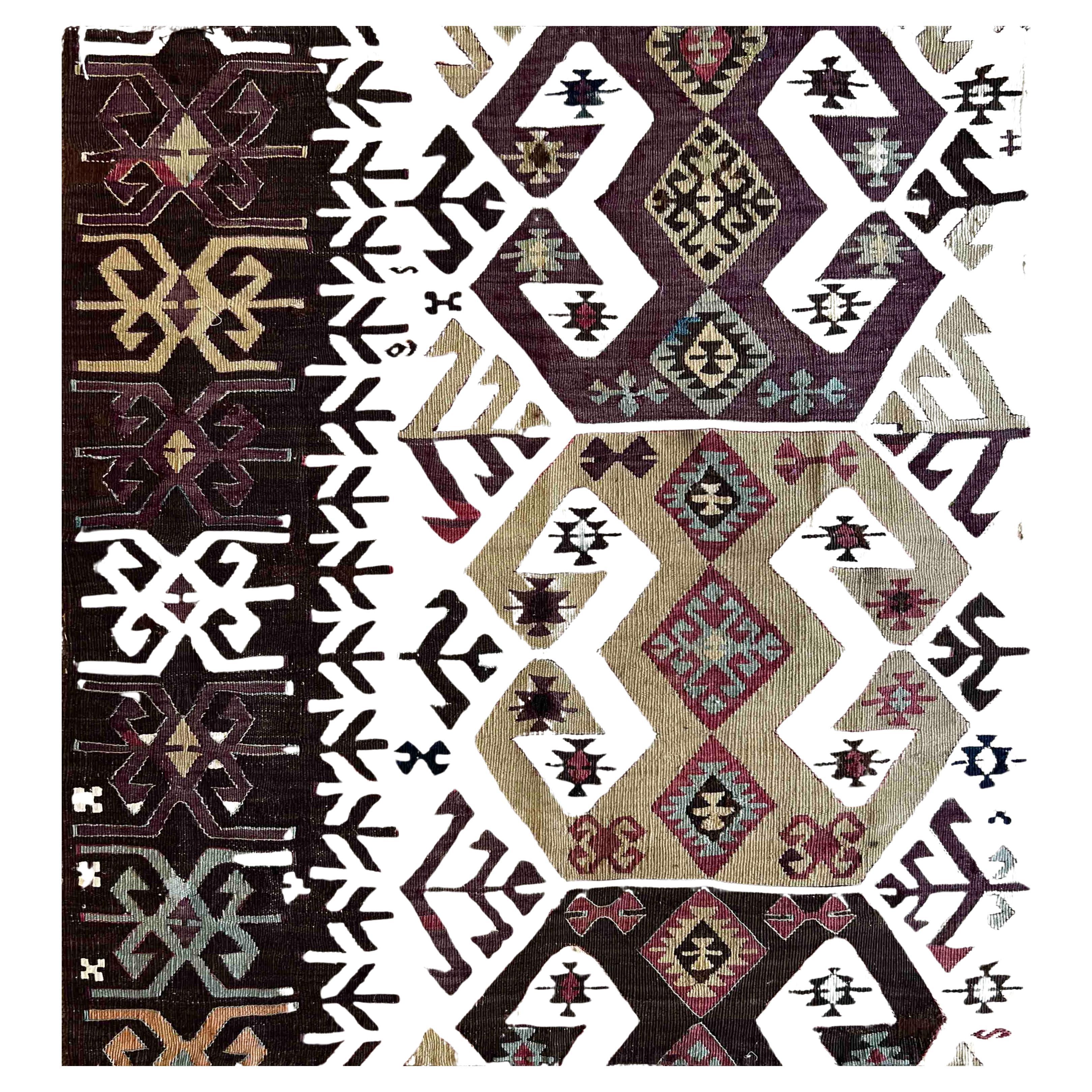 693 - Paire de pièces en kilim du Caucase en vente