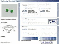 Pendientes de diamantes y demantoide rusa de 6,94 quilates