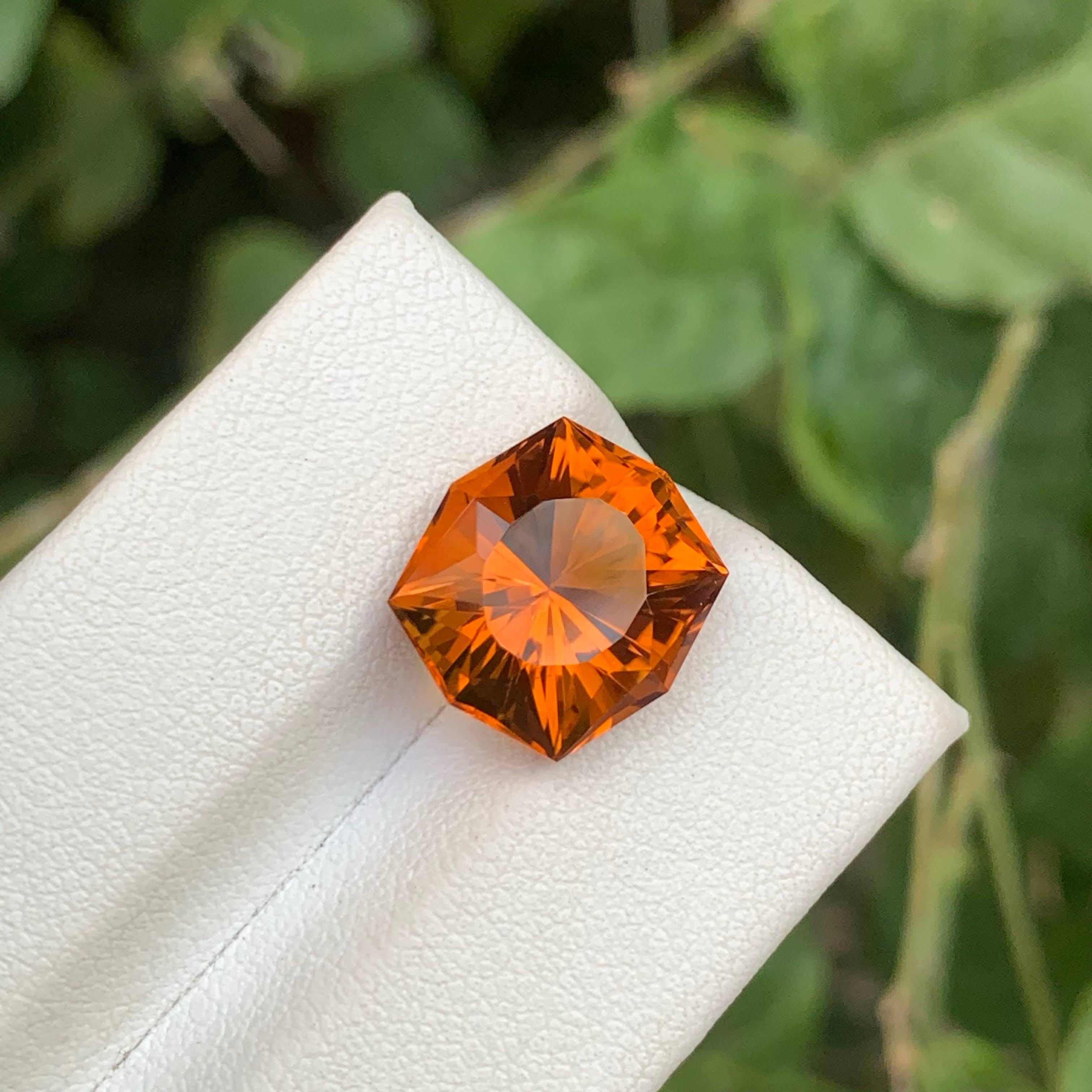 Weight 6.95 carat
Dimensions 13.1x12.1x8.8mm
Treatment None
Origin Brazil
Clarity Loupe Clean
Shape Octagon
Cut Custom Precision
NA


This exceptional 6.95-carat loose natural fire citrine gemstone, sourced from the renowned mineral deposits of