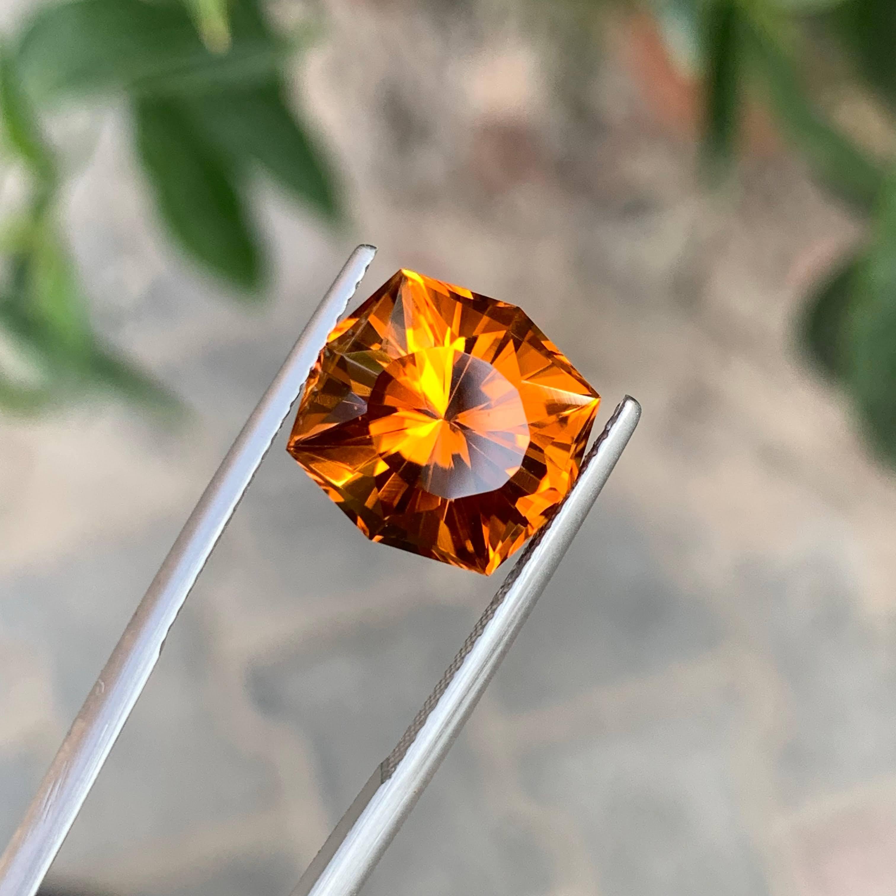 Gema de citrino de fuego natural excepcional suelta de 6,95 quilates de Brasil en Nuevo estado para la venta en Bangkok, TH