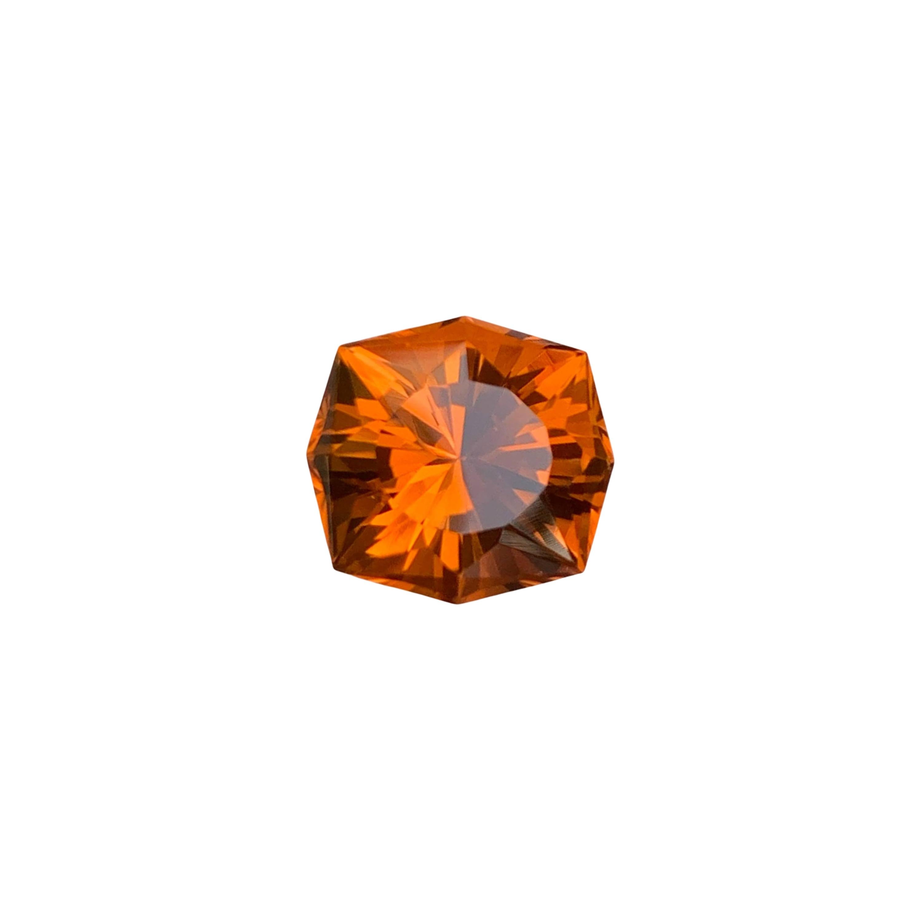 Gema de citrino de fuego natural excepcional suelta de 6,95 quilates de Brasil en venta 3