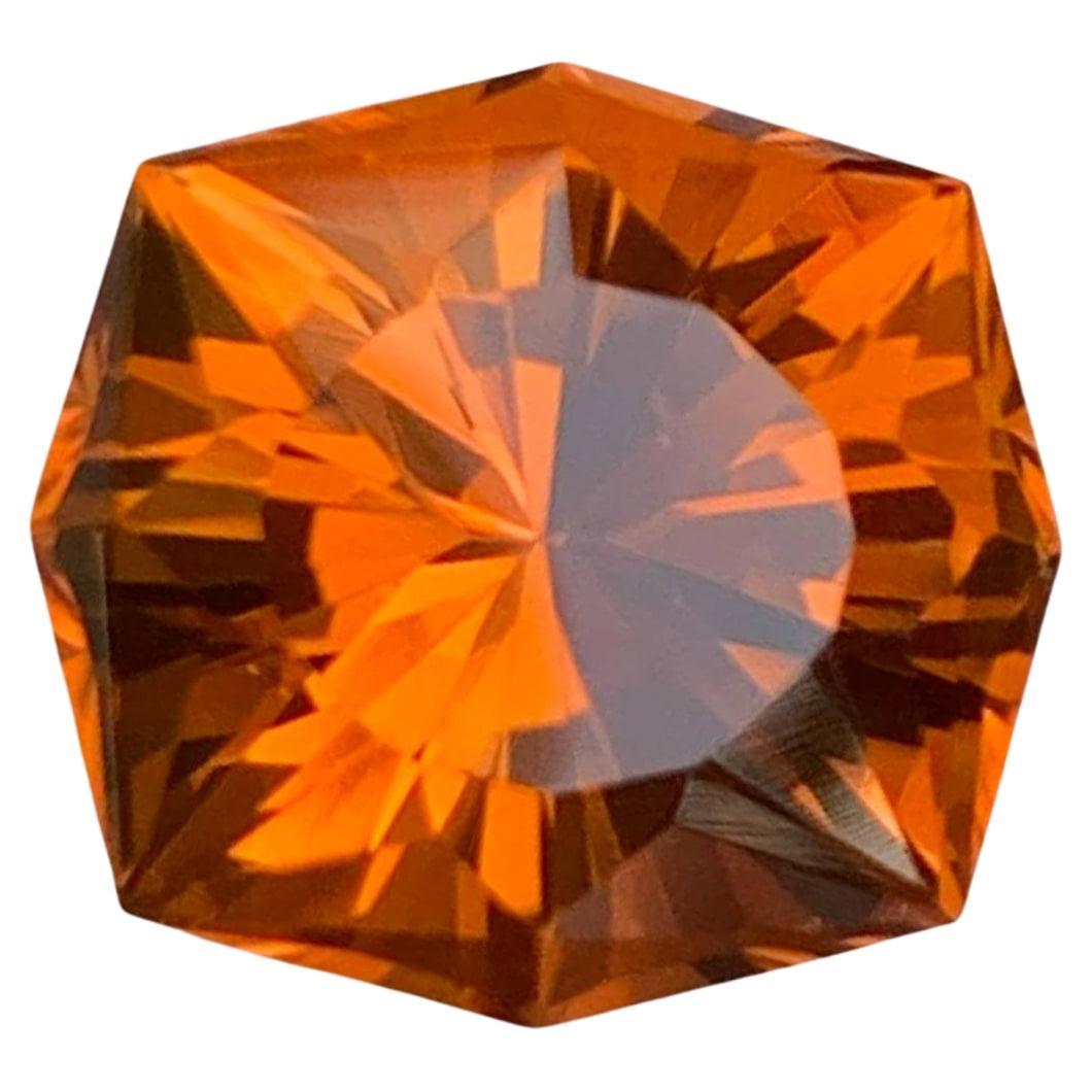 Gema de citrino de fuego natural excepcional suelta de 6,95 quilates de Brasil en venta