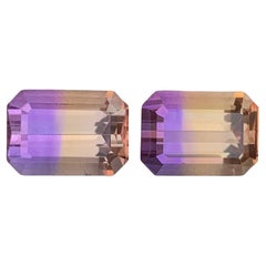 6.95 Carat Natural Loose Ametrine Emerald Shape Gemstone