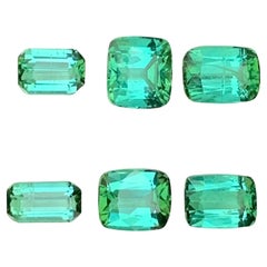 6.95 Carat Natural Loose Bluish Green Tourmaline Lot For Jewellery Making
