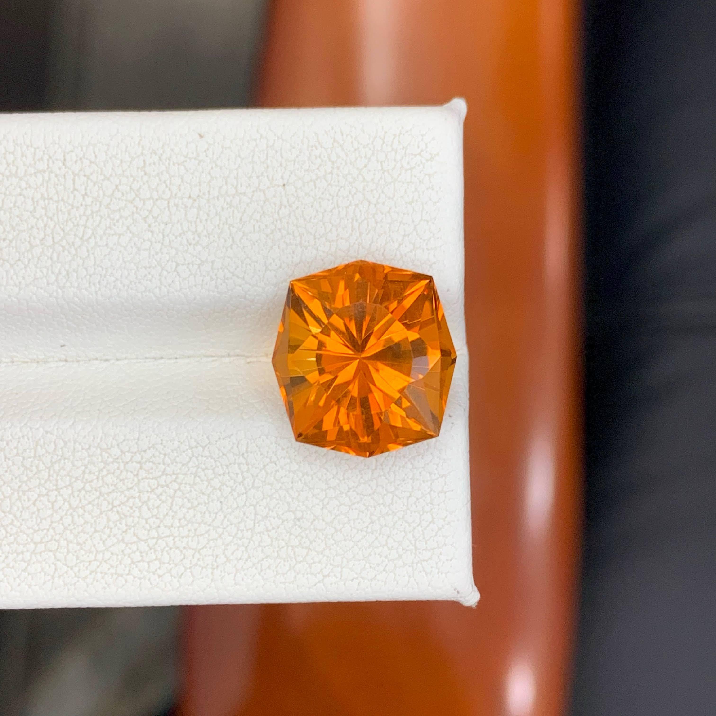Weight 6.95 carat 
Dimensions 13.1x12.2x8.8mm
Treatment None 
Origin Brazil 
Clarity Loup Clean 
Shape Cut Cushion Precision 





This 6.95 carat Natural Madeira Citrine is a stunning gemstone known for its rich, fiery golden-orange color, a