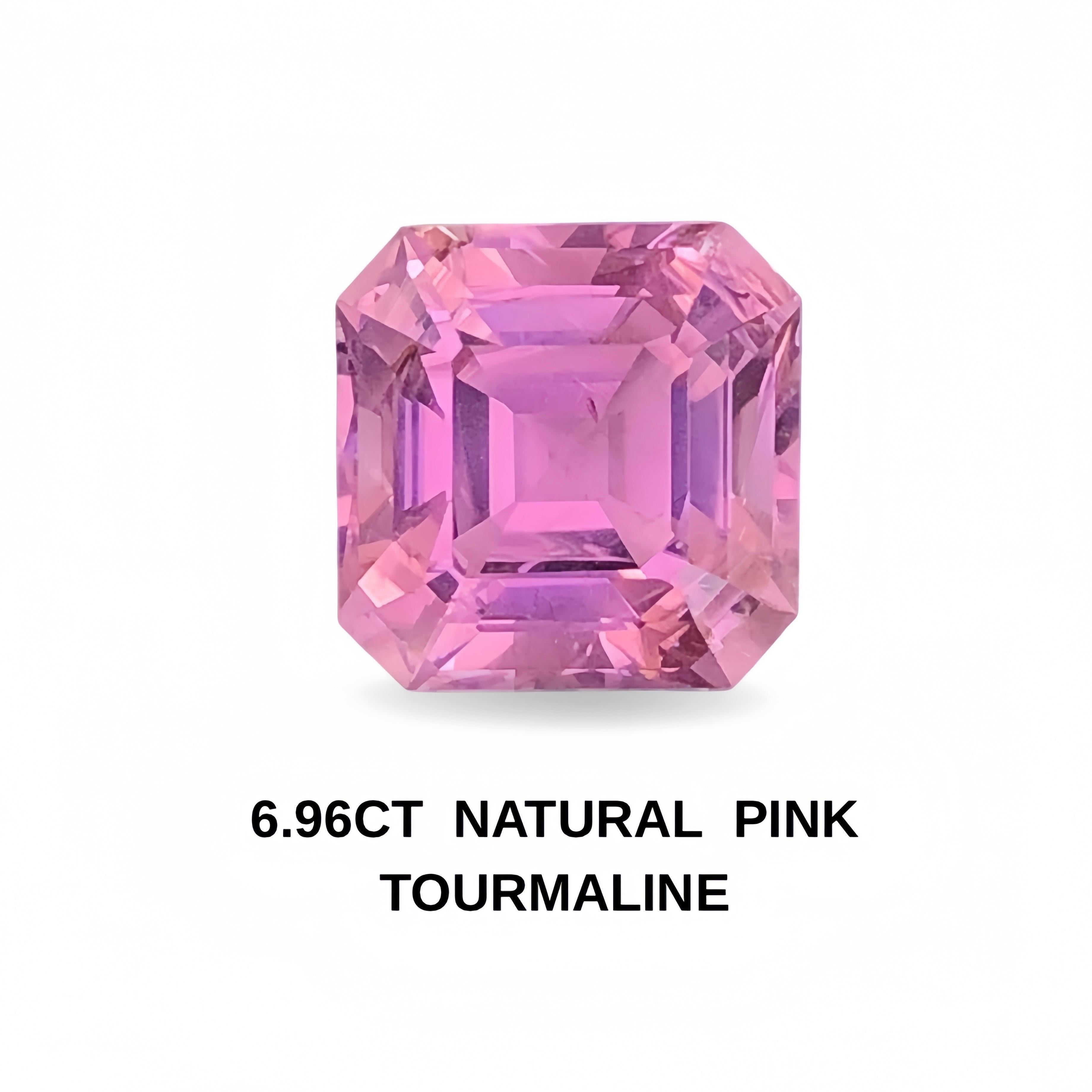 6,96 qt Turmalina natural color rosa neón Afganistán Piedra preciosa en venta 1