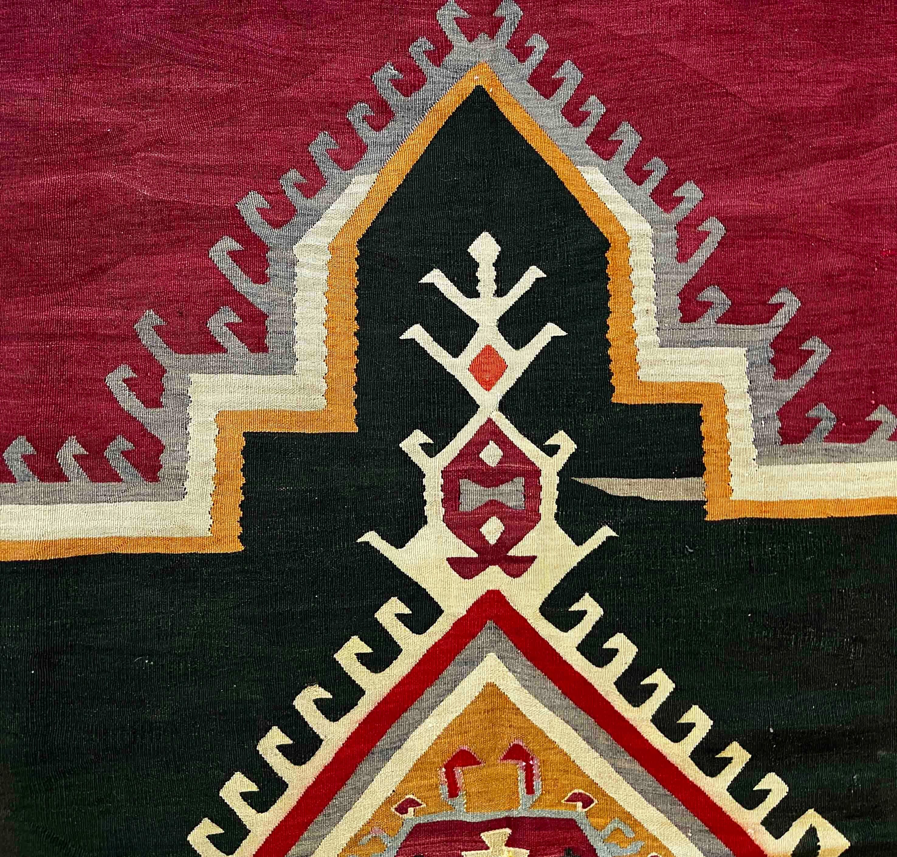 Eccezionale kilim turco in lana e seta del XIX secolo - N° 696 in vendita 3