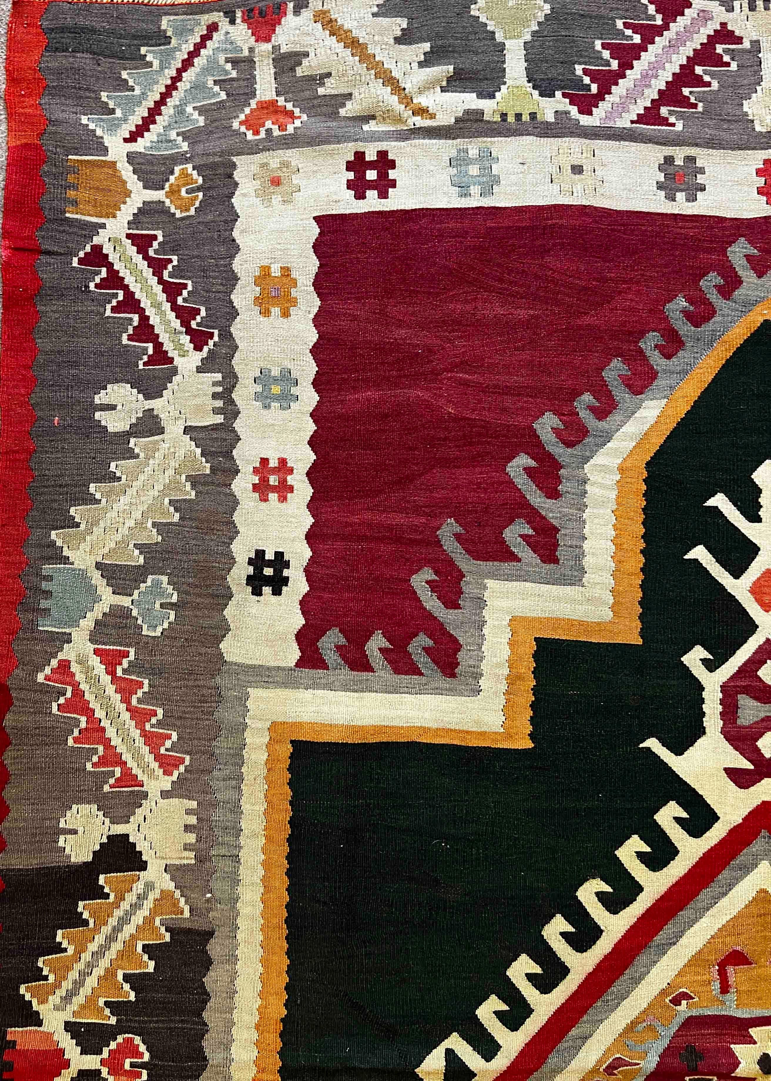 Eccezionale kilim turco in lana e seta del XIX secolo - N° 696 in vendita 4
