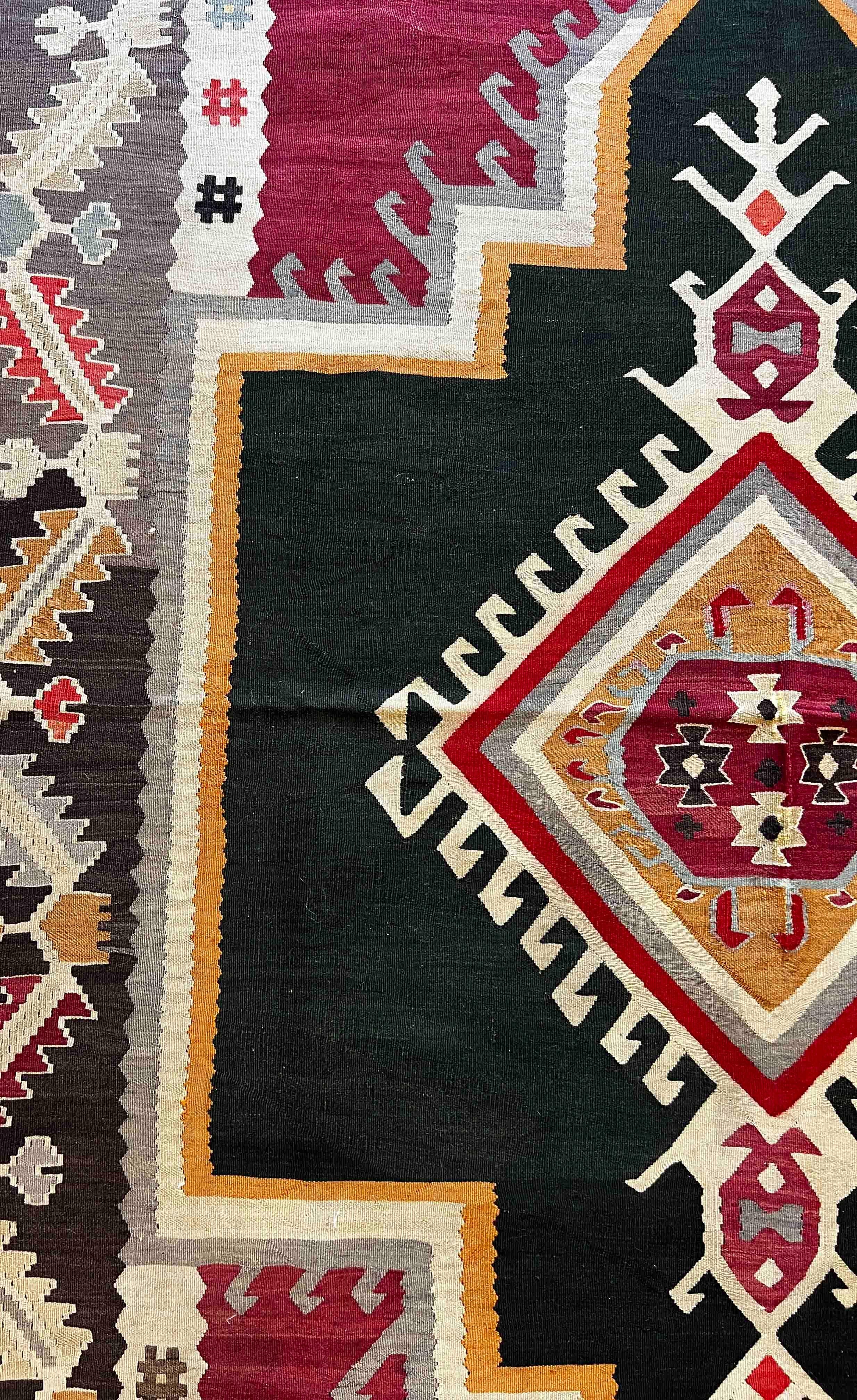 Eccezionale kilim turco in lana e seta del XIX secolo - N° 696 in vendita 5