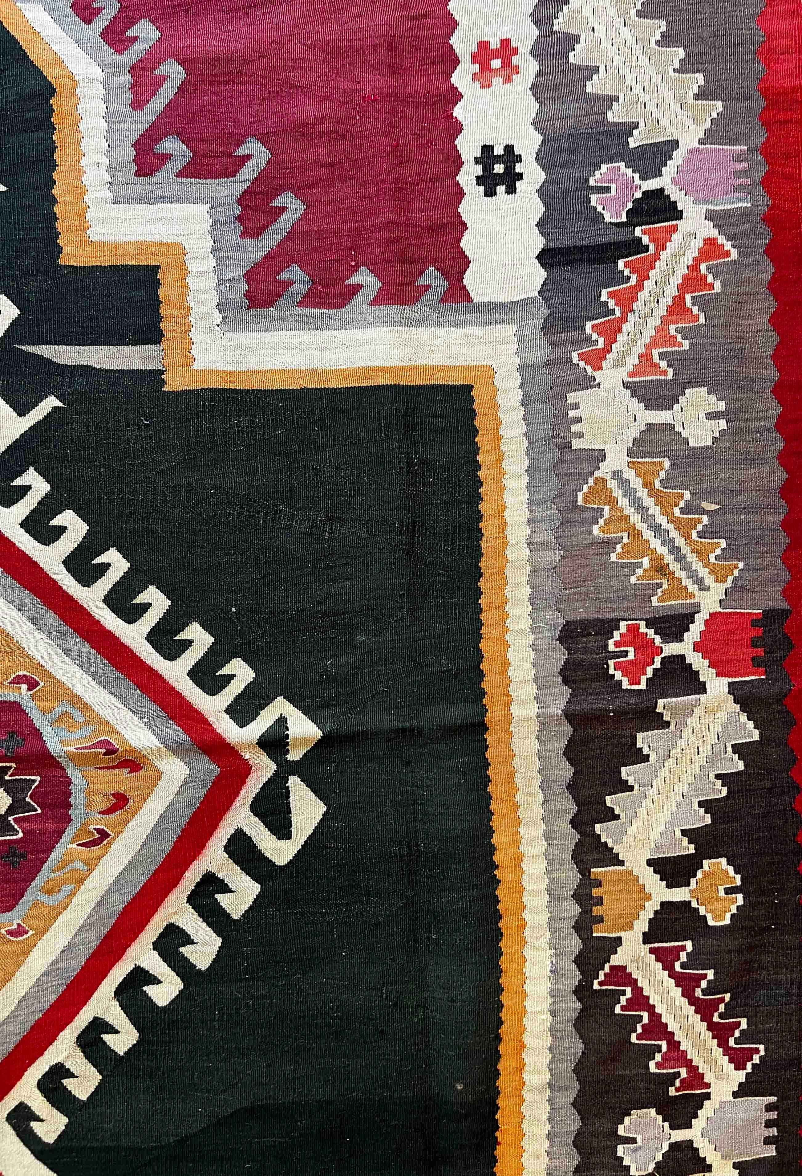 Eccezionale kilim turco in lana e seta del XIX secolo - N° 696 in vendita 1
