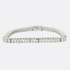 6.97 Carat Baguette Cut Diamond Bracelet