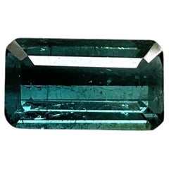 6.97 Carats blue Tourmaline Octagon Faceted cut stone Natural Gemstone