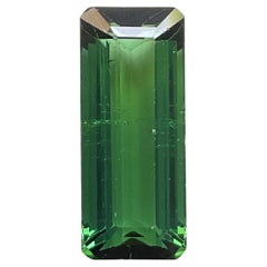 6.97 quilates Turmalina verde octogonal Piedra tallada en facetas Gema natural de primera calidad