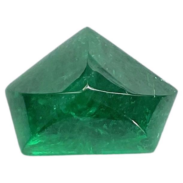 6,97 quilates esmeralda zambiana talla pentágono piedra para joyería fina gema natural