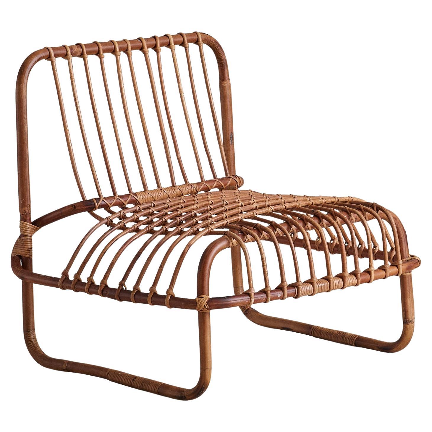 697’ Rattan + Cane Armchair by Raffaella Crespi for Vittorio Bonacina, 1964