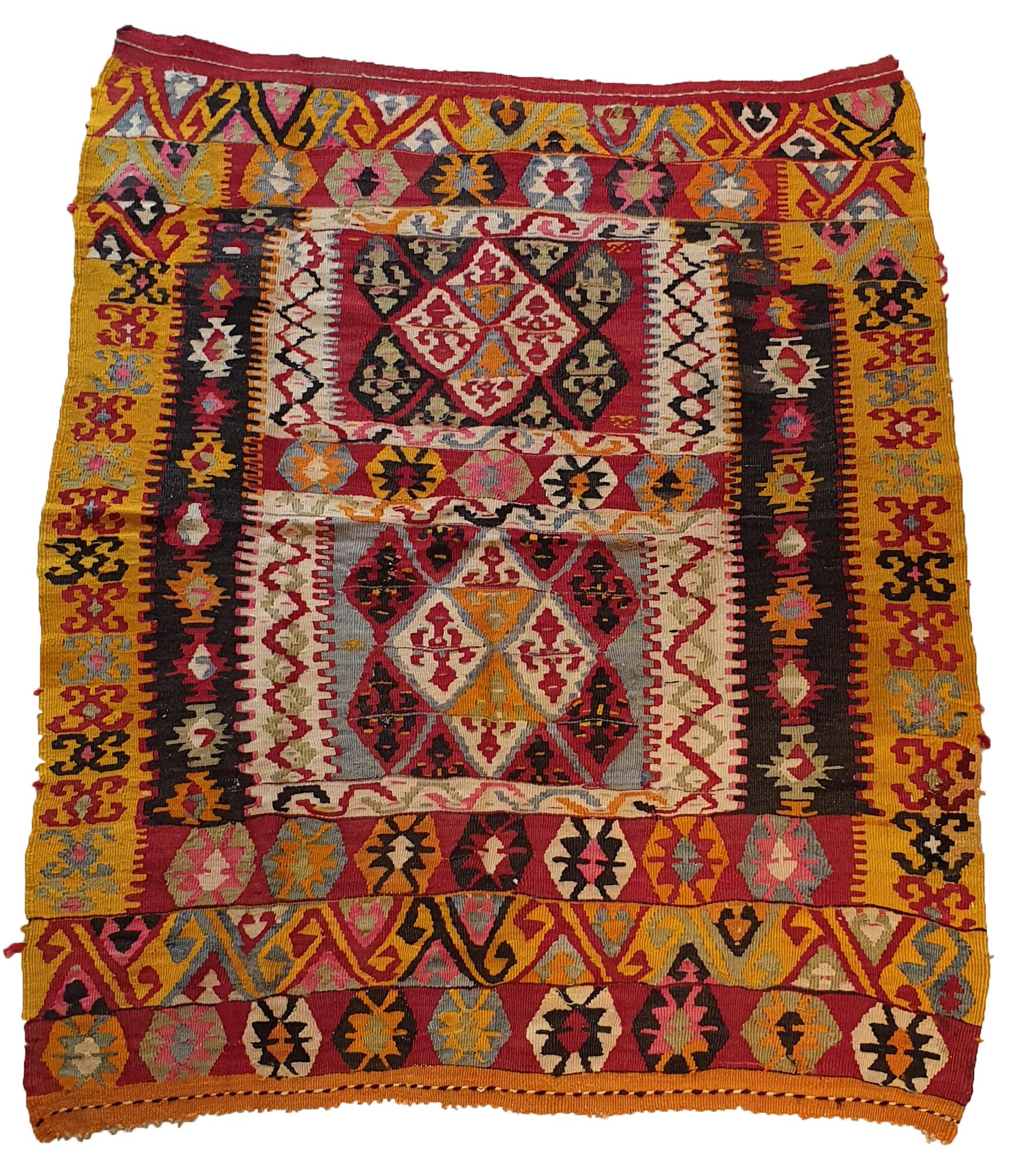 Wool  Kilim Sivas Turkey, 19th Century - N° 698 For Sale