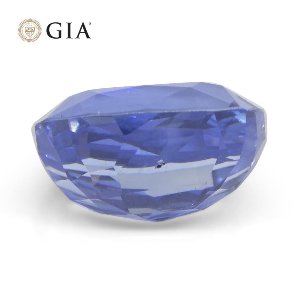 Zafiro azul en cojín de 6.98 ct Certificado GIA Sri Lanka sin calentar en venta 5