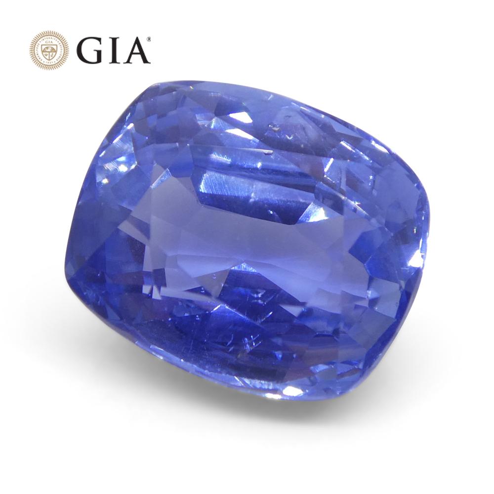 6.98ct Cushion Blue Sapphire GIA Certified Sri Lanka Unheated  For Sale 6