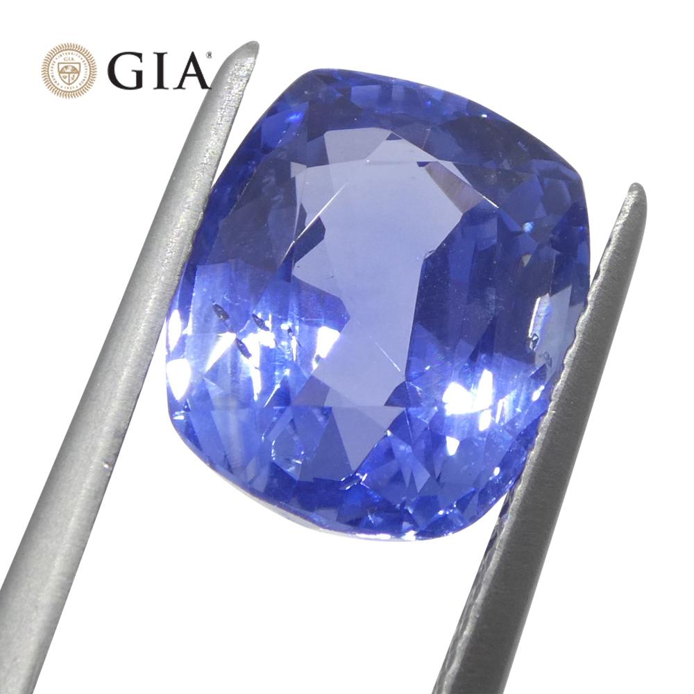6.98ct Cushion Blue Sapphire GIA Certified Sri Lanka Unheated  In New Condition For Sale In Toronto, Ontario