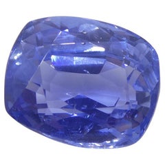 Saphir bleu coussin non chauffé du Sri Lanka certifié GIA de 6,98 carats 