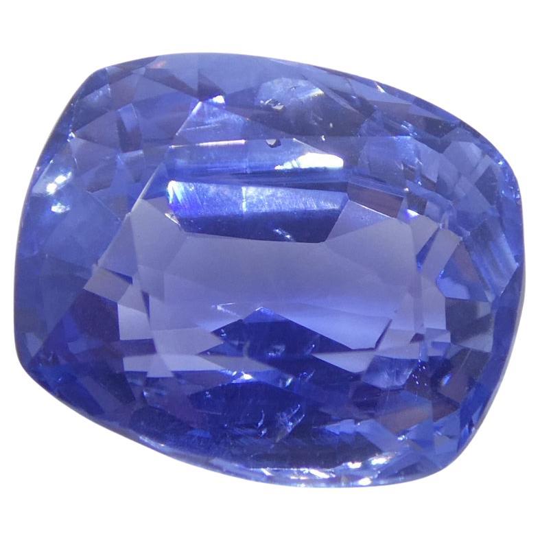 Zafiro azul en cojín de 6.98 ct Certificado GIA Sri Lanka sin calentar en venta