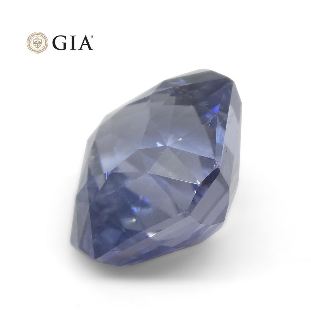 6.98 Carat Octagonal Blue to Purple Sapphire GIA Certified Tanzania For Sale 3