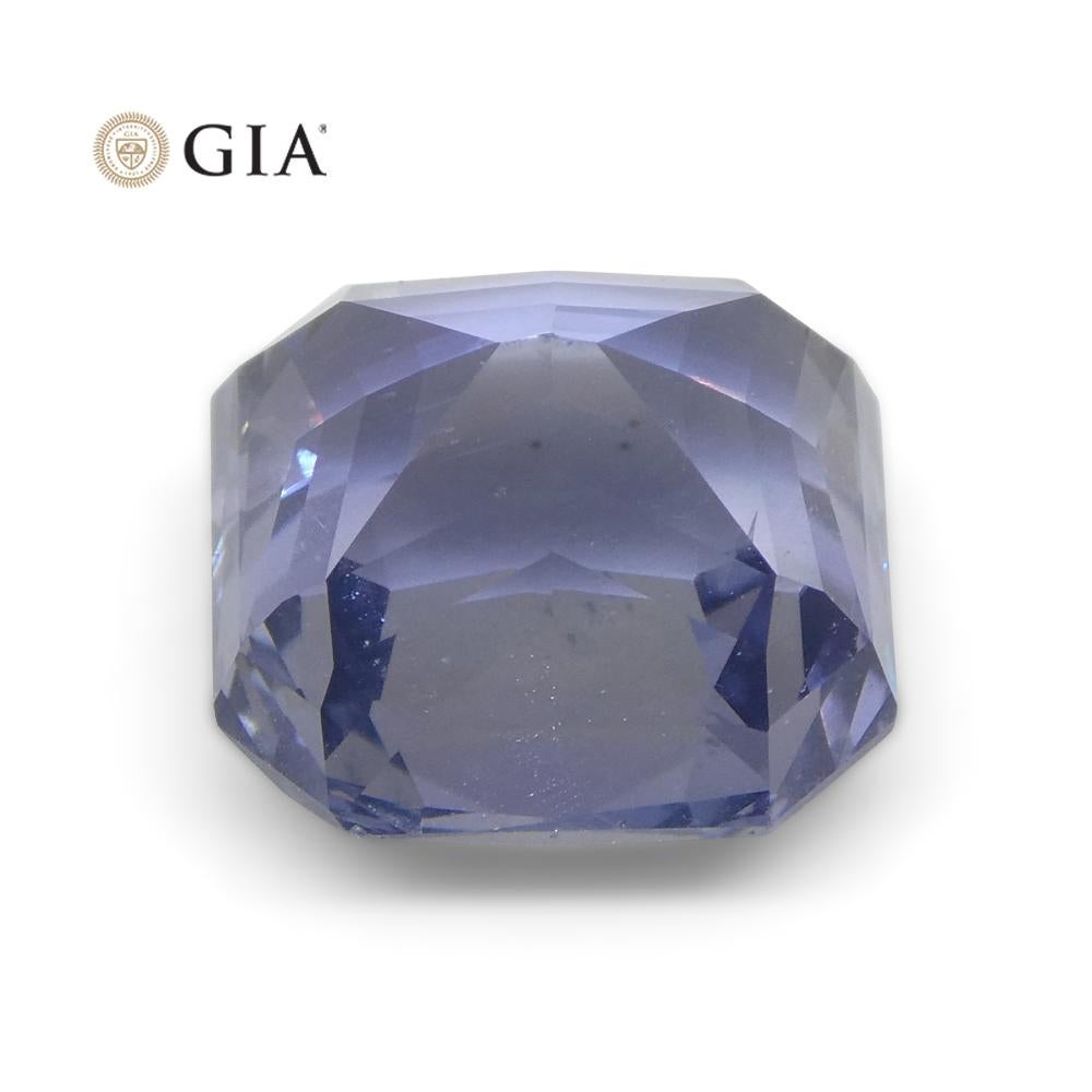 6.98 Carat Octagonal Blue to Purple Sapphire GIA Certified Tanzania In New Condition For Sale In Toronto, Ontario