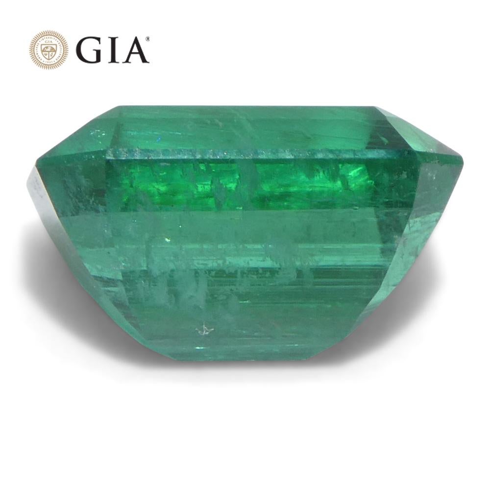 6,99 Karat Achteckiger/Emaragdschliff Grüner Smaragd GIA zertifiziert Zambia (F2) im Angebot 3