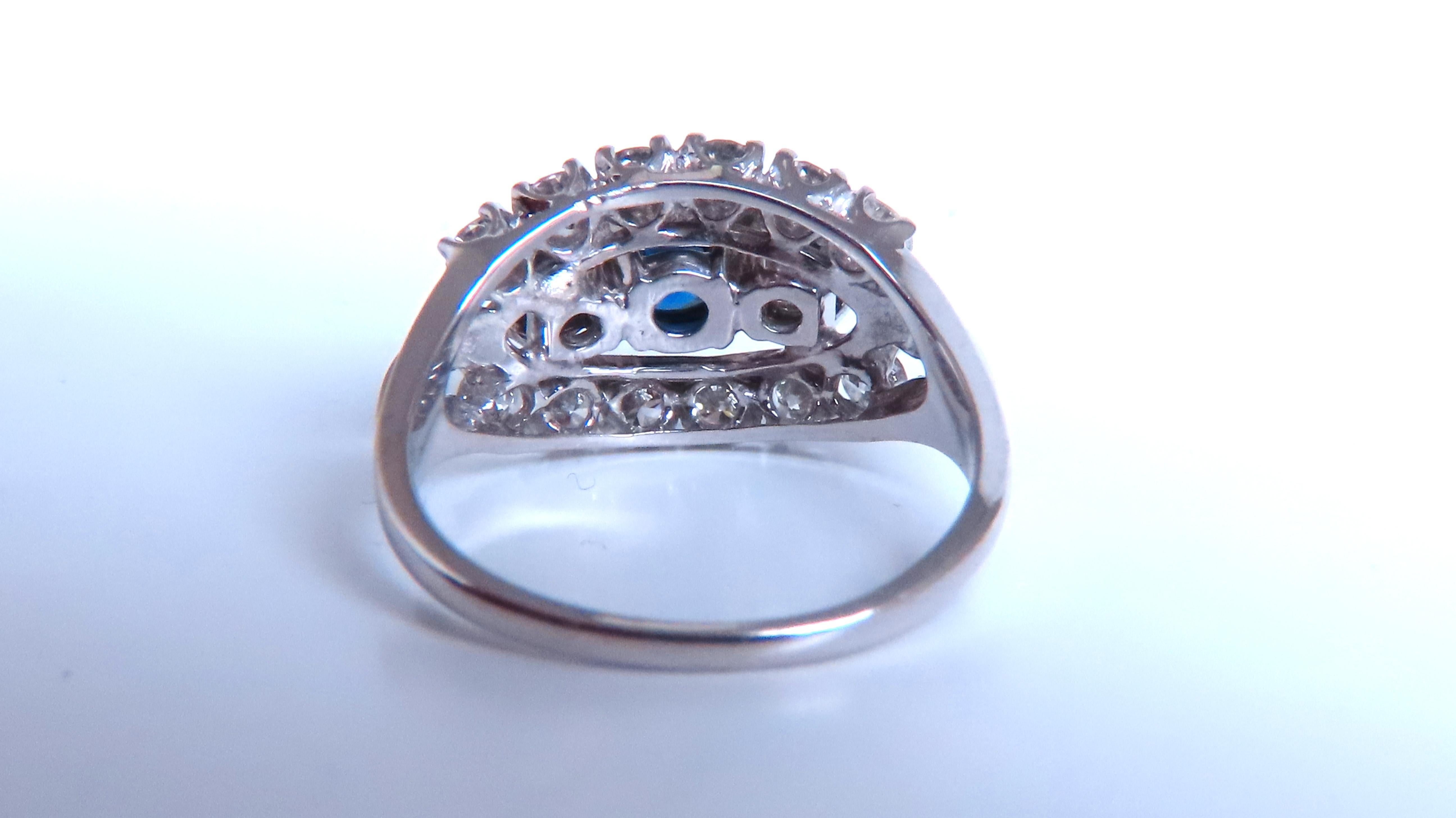 .69 Karat natürlicher Saphir Cluster Row Ring 14kt 46885 Damen im Angebot