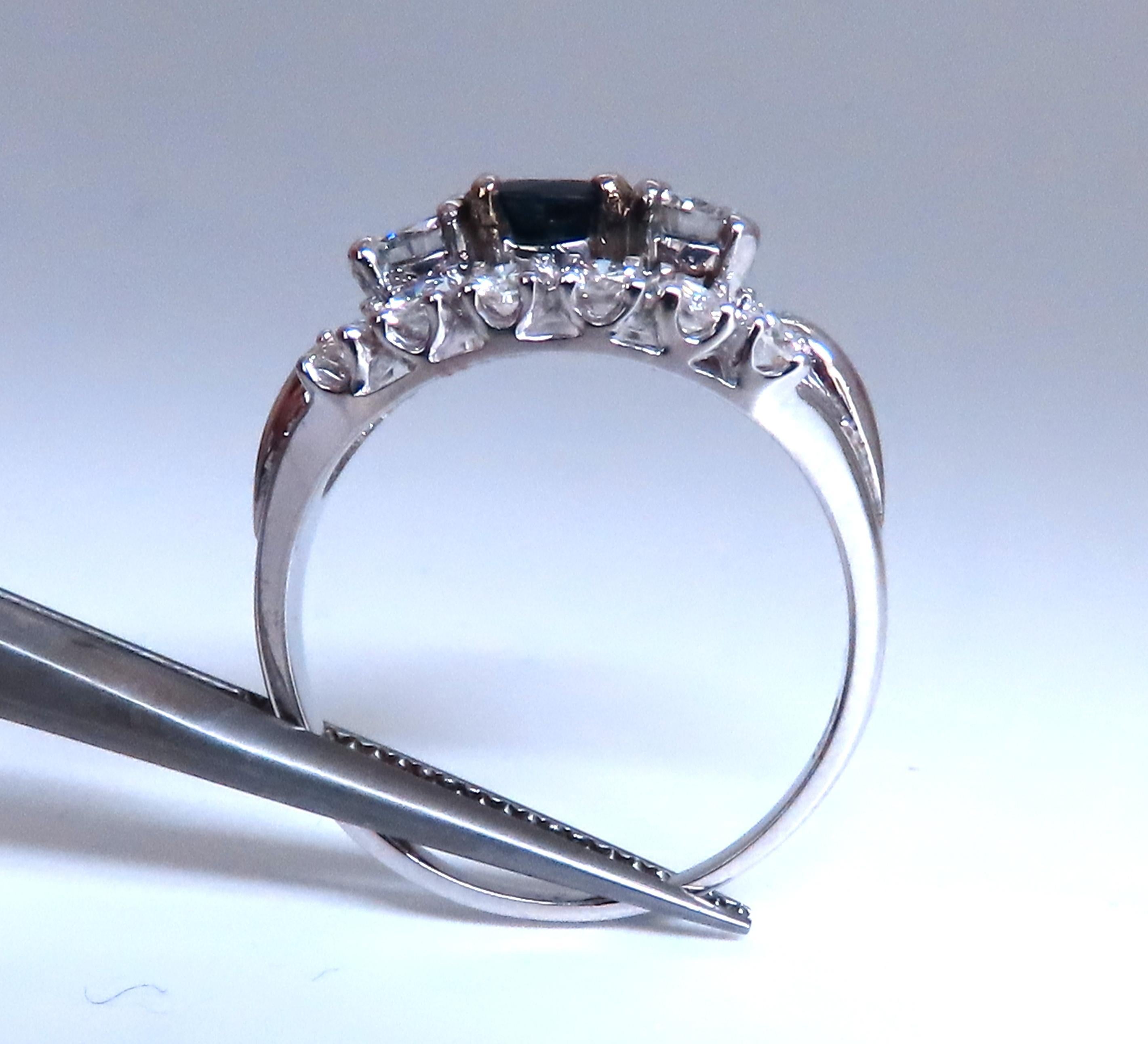 .69 Karat natürlicher Saphir Cluster Row Ring 14kt 46885 im Angebot 2