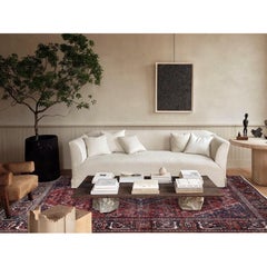 6'9"x10'0" Bossa Nova Red Soft Wool Hand Knotted Vintage Persian Joshagan Rug