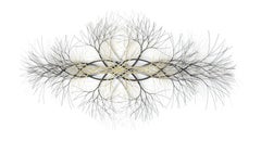 69"x32" Metal Wall Sculpture in Stainless, Bronze and Brass #761