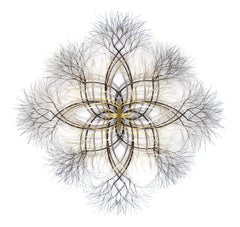 69"x69" Metal Wall Sculpture in Brass, Stainless, and Bronze #653. Available now