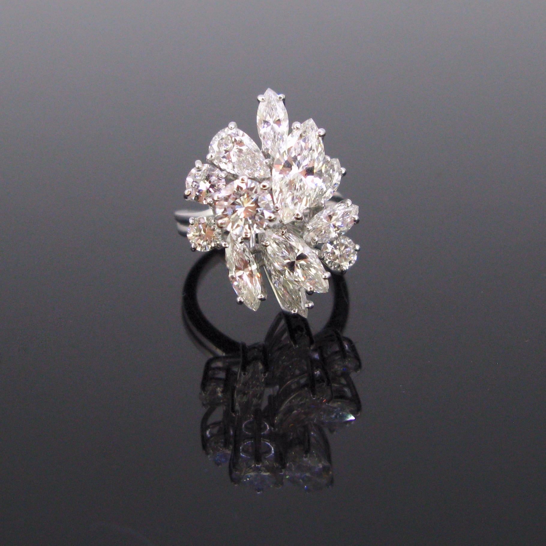 pear and marquise diamond ring