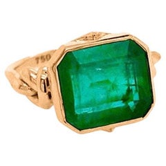 6ct Emerald Ring in 18ct Yellow Gold