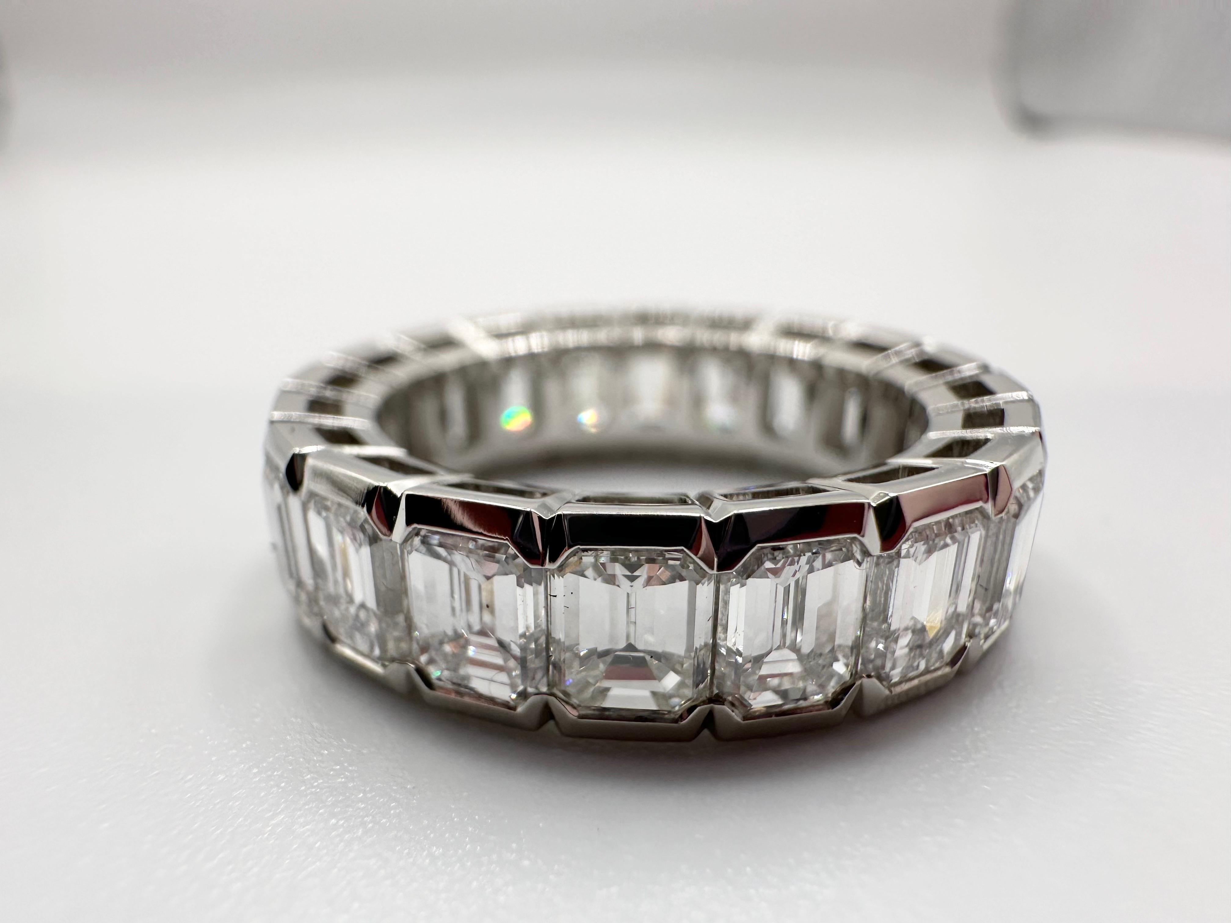 6ct Fine diamond wedding band eternity ring platinum Unisexe en vente