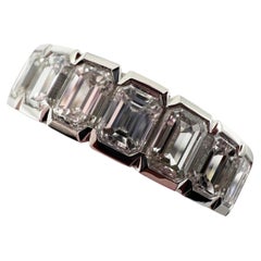 6ct Anillo de boda de diamante fino anillo de la eternidad de platino